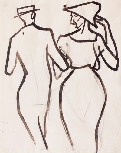 Couple Walking by Henri Gaudier Brzeska